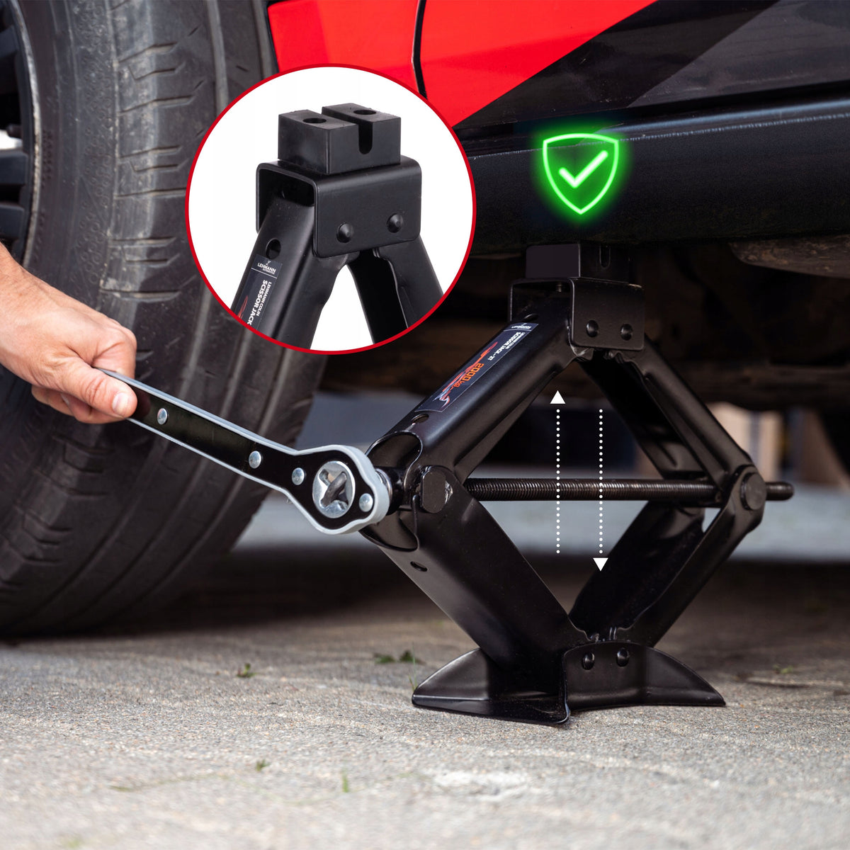 2X TRAPEZOIDAL JACK 2T CAR LIFT FOR WHEEL CHANGE 2000 Product weight with unit packaging 3.5 kg