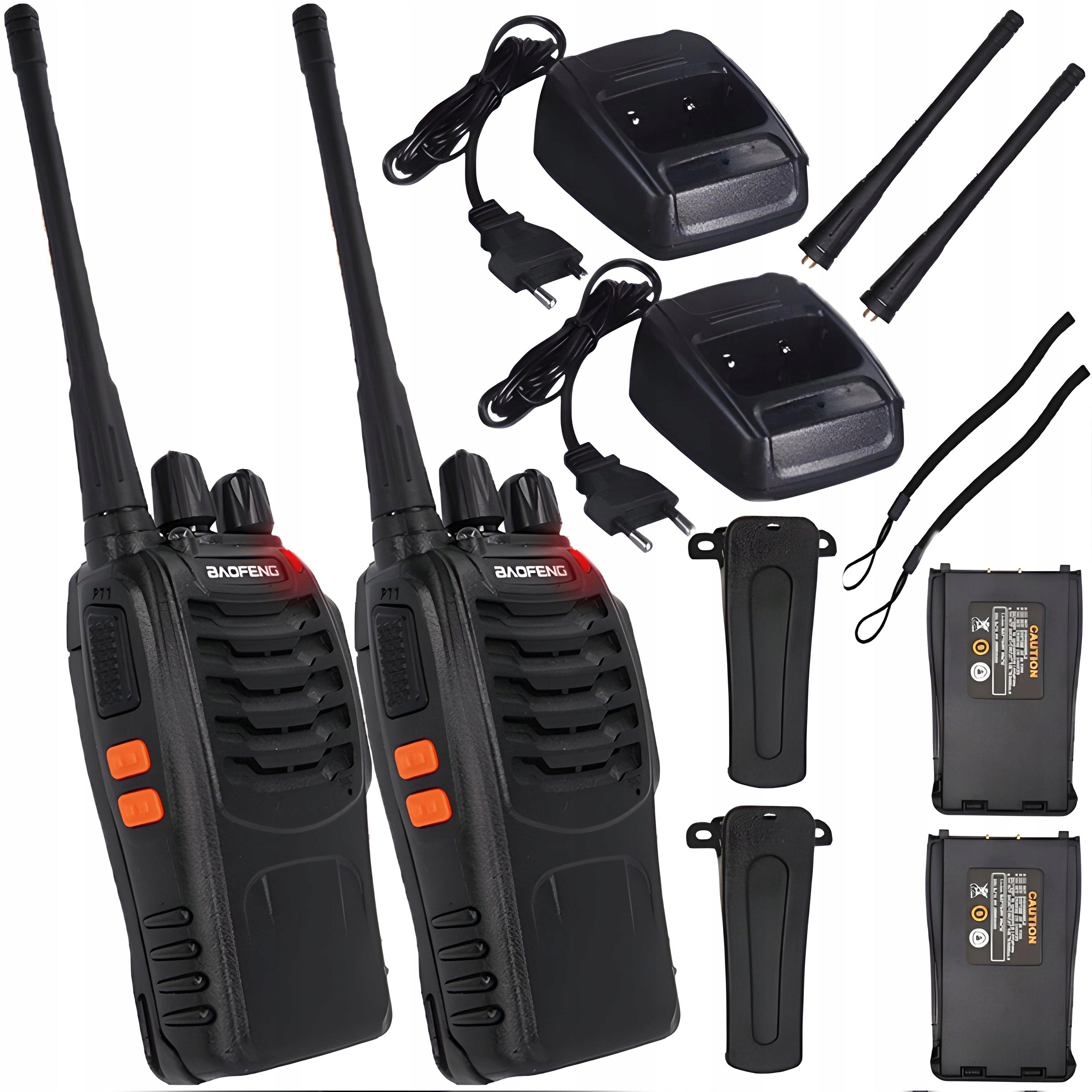 2X WALKIE TALKIE WALKIE-TALKIES PMR LONG RANGE RADIO BAOFENG SET Manufacturer code BF-888S HT PMR BF888S