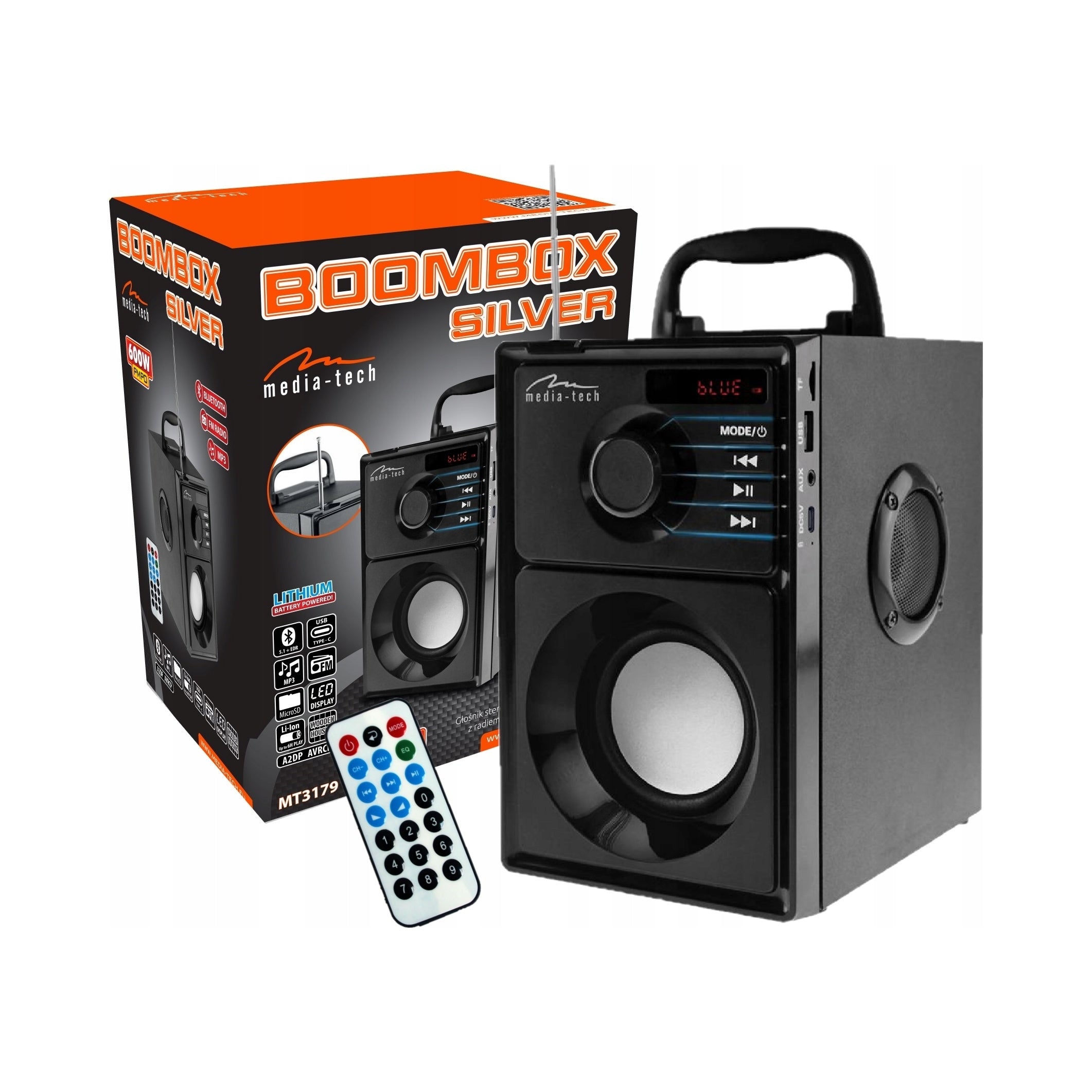 2X WIRELESS BLUETOOTH SPEAKER RADIO BOOMBOX BT