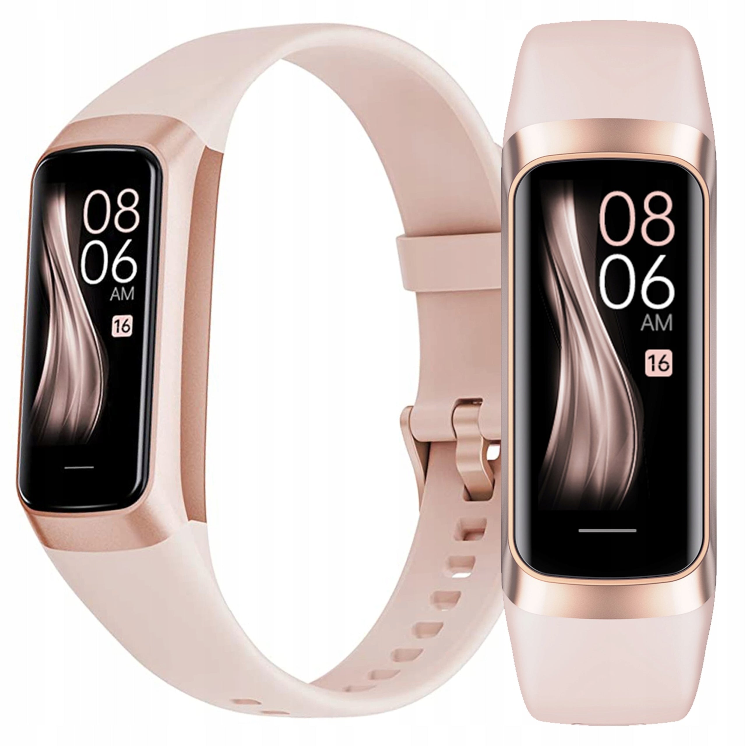 2X WOMEN'S SMARTWATCH SMARTBAND TALK SPORT PRESSURE MENU POLISH + FREE Brand Angelo Watches
