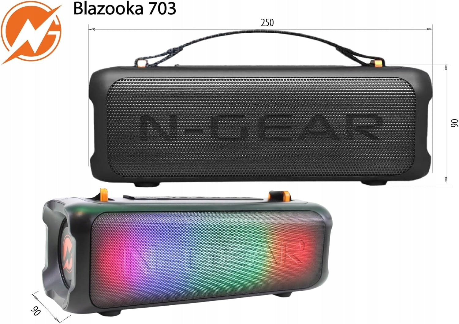 2X Wireless Bluetooth Speaker with Karaoke N-GEAR Blazooka 703 Microphone Brand no brand