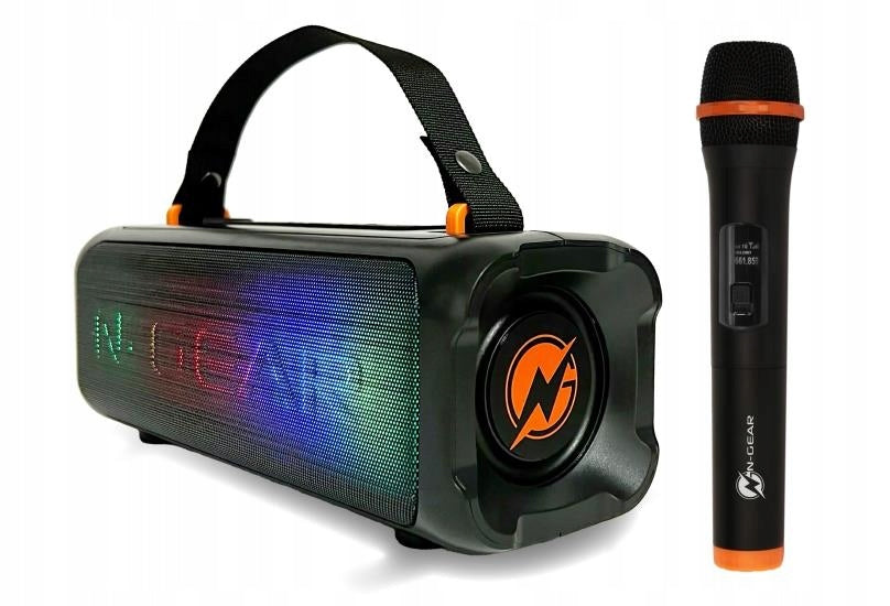 2X Wireless Bluetooth Speaker with Karaoke N-GEAR Blazooka 703 Microphone