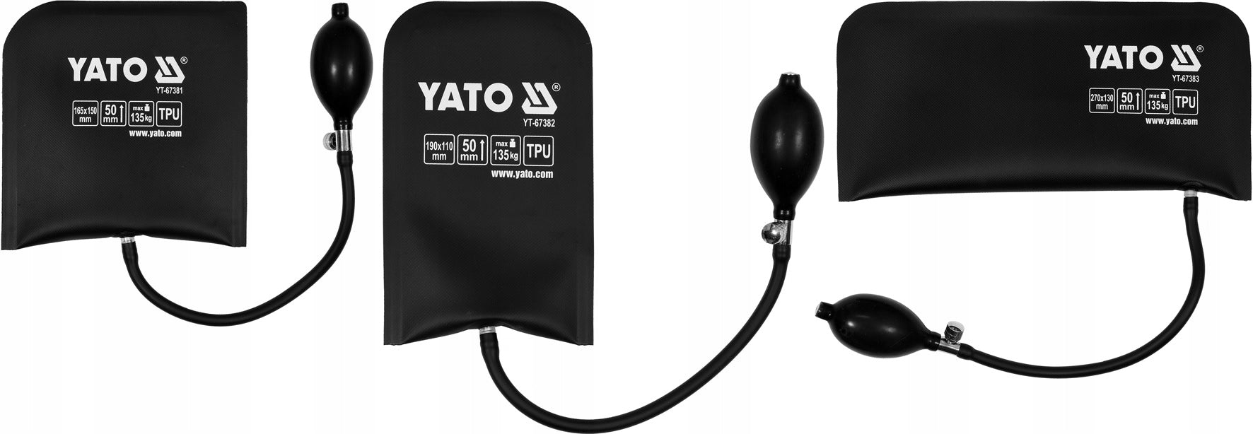 2X YATO LIFTING MOUNTING CUSHION 135KG PILLOW SET 3 PIECES YT-67 Brand Yato