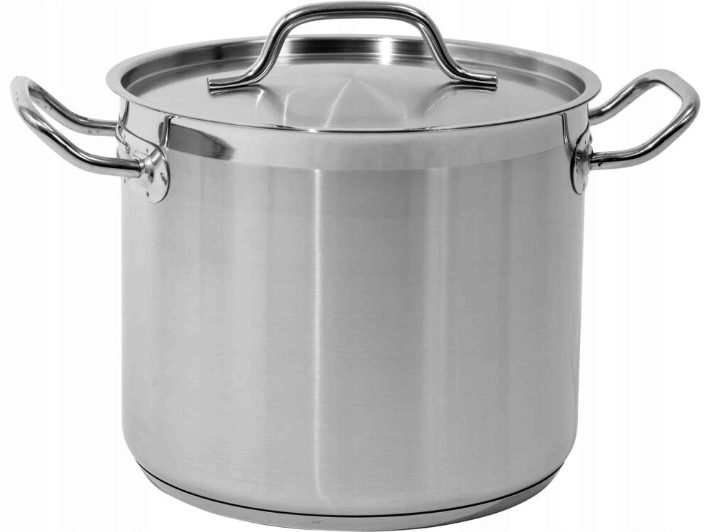 2X YATO POT HIGH INDUCTION GAS STAINLESS STEEL 24X20CM 9L WITH INO COVER Dominant color silver