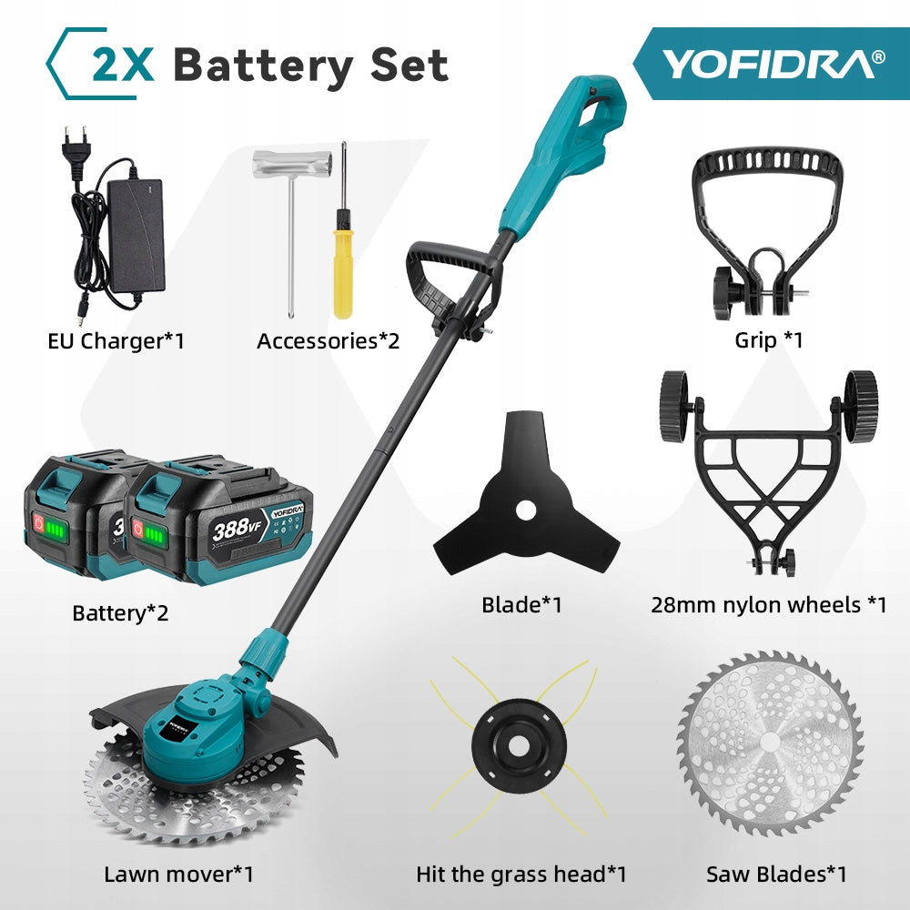 2XAKU CORDLESS BRUSHLESS ELECTRIC GRASS TRIMMER STRONG Manufacturer code sku006910_2+1