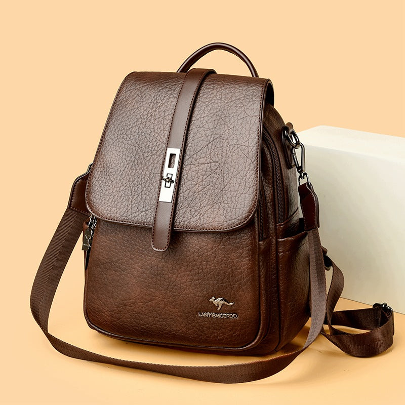 2in1 BACKPACK WOMEN'S BAG URBAN BRONZE FUNCTIONAL QUALITY Manufacturer code plkankla