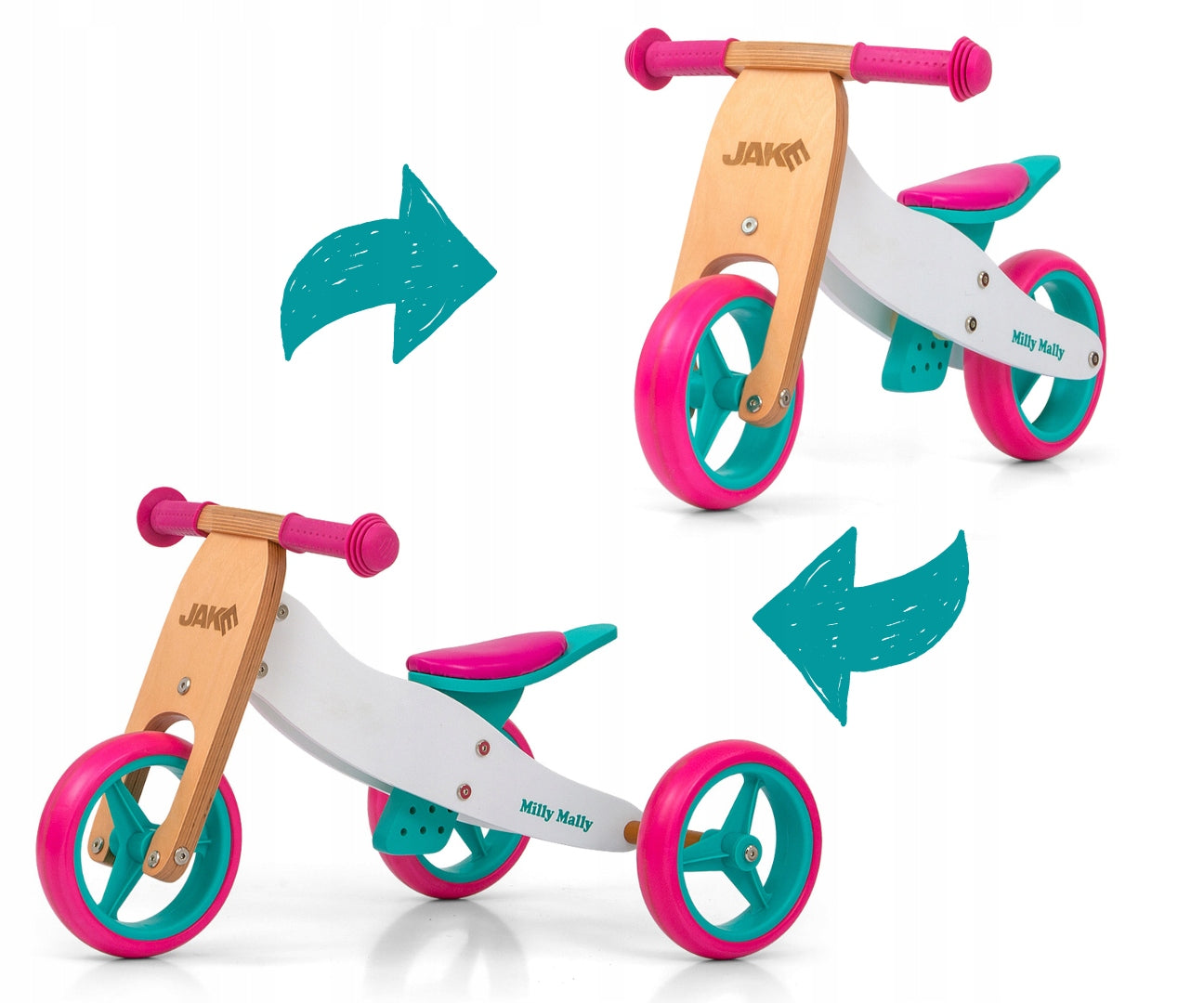 2in1 CANDY BALANCE BIKE for one-year-old child 12m Brand Milly Mally