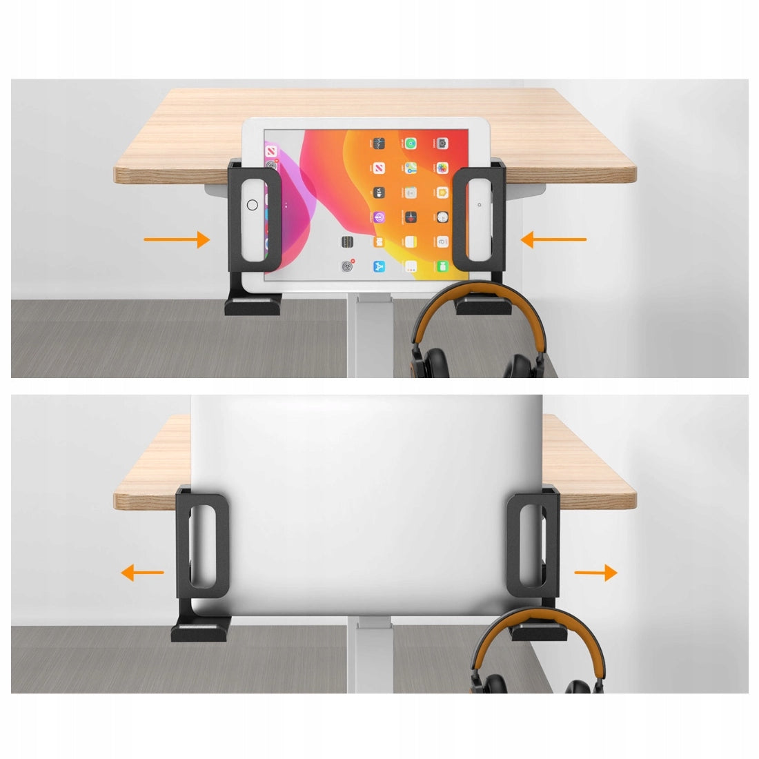 2in1 Desk Mount for Spacetronik SPB-026B Tabletop for Laptop and Headphones Manufacturer code SPB026B