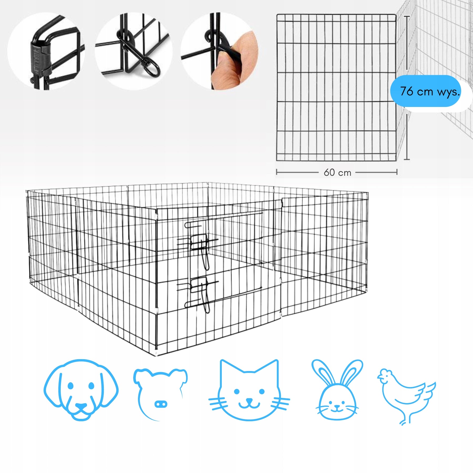 2in1 Dog Runway + Canopy Puppy Farm Oh!Dog Playpen Hodo* Cage Packaging status original