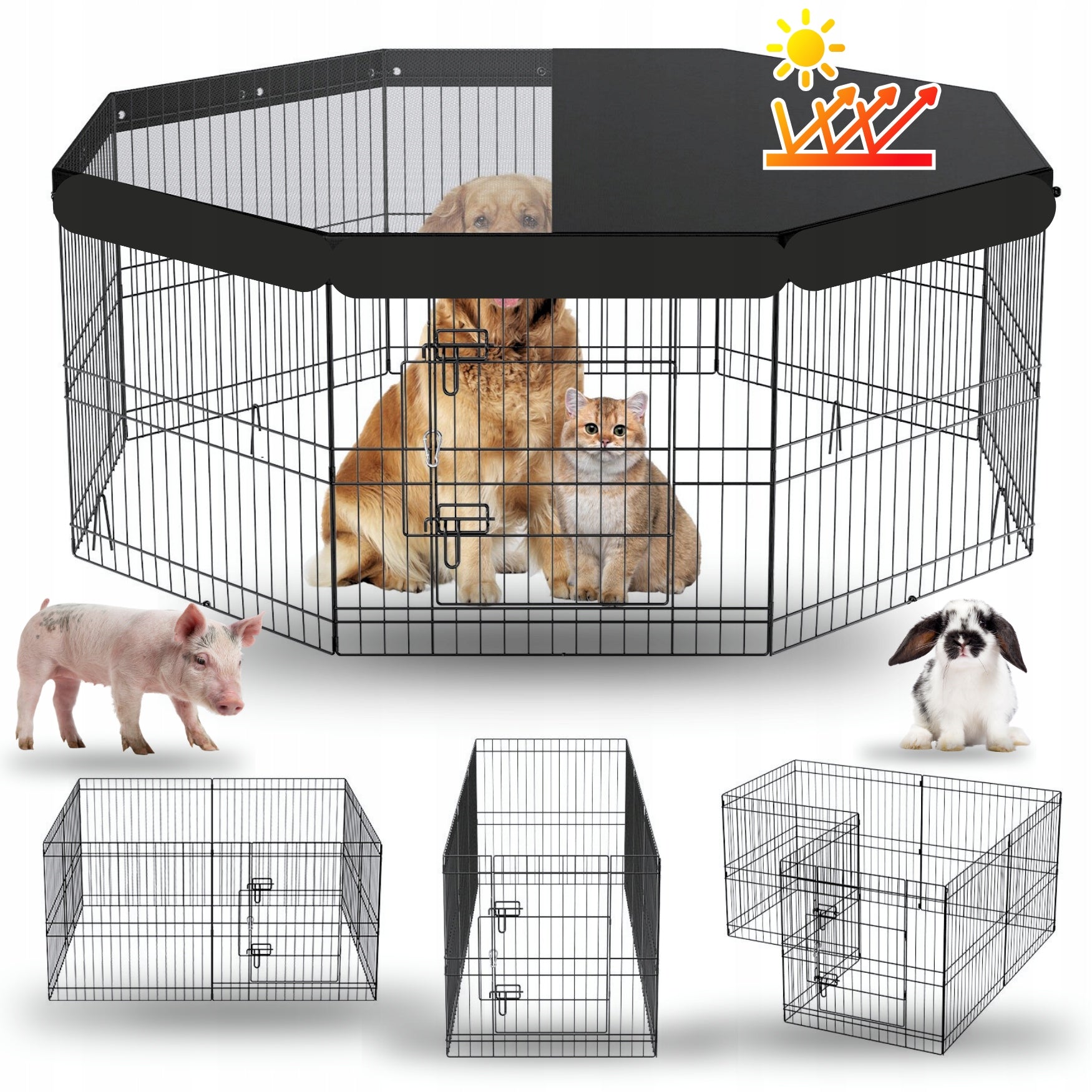 2in1 Dog Runway + Canopy Puppy Farm Oh!Dog Playpen Hodo* Cage