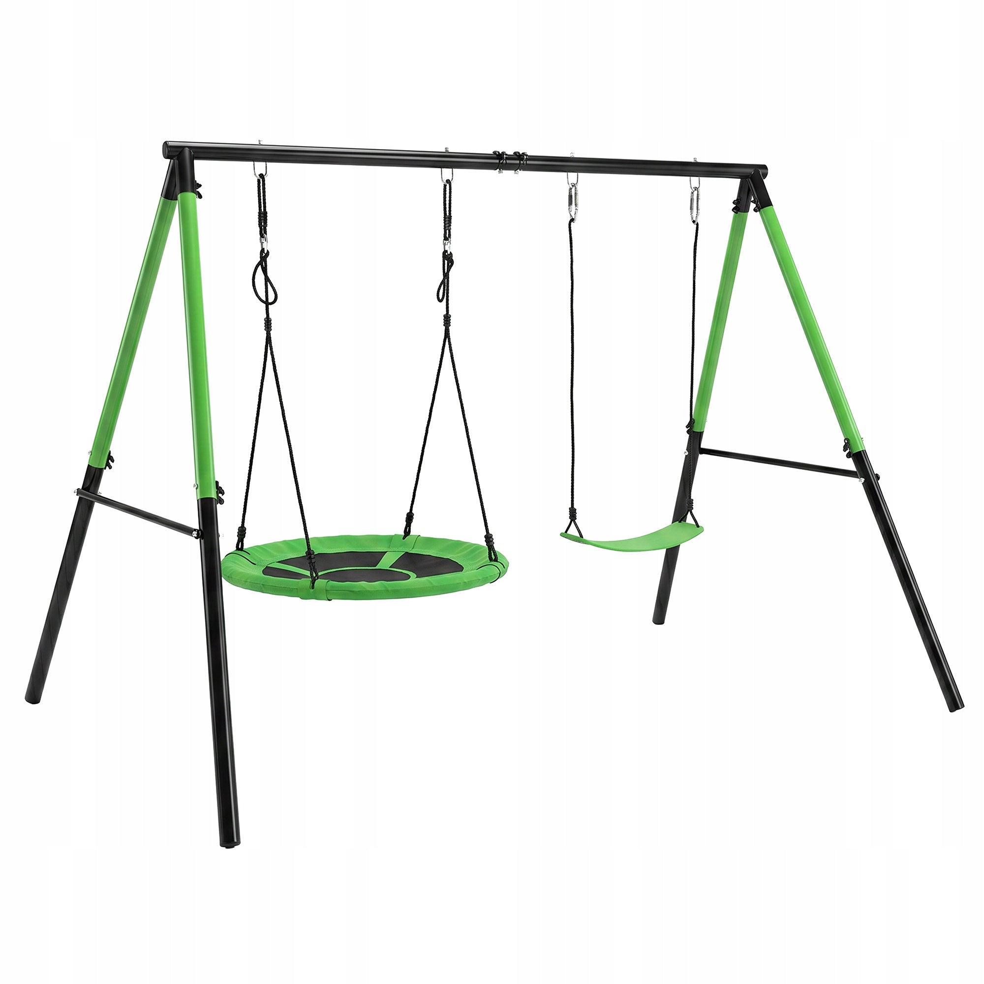 2in1 Garden Swing Set - Stork Nest + Classic Seat Dominant material metal