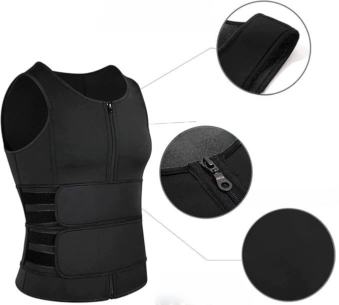 2in1 Men's Neoprene XL Belt Vest | Strong Sauna on Belly Slimming Packaging status original