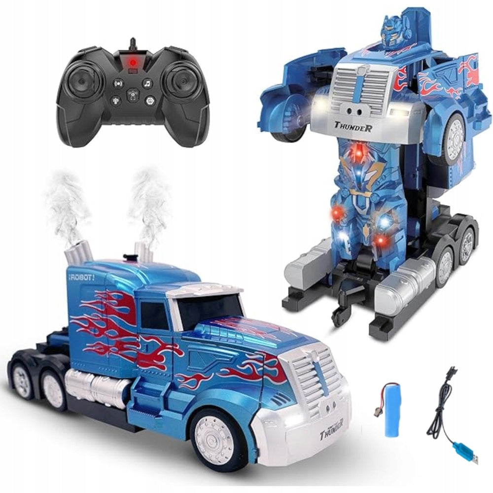 2in1 ROBOT AUTOBOT OPTIMUS TOW TRUCK REMOTE CONTROLLED USB Rechargeable