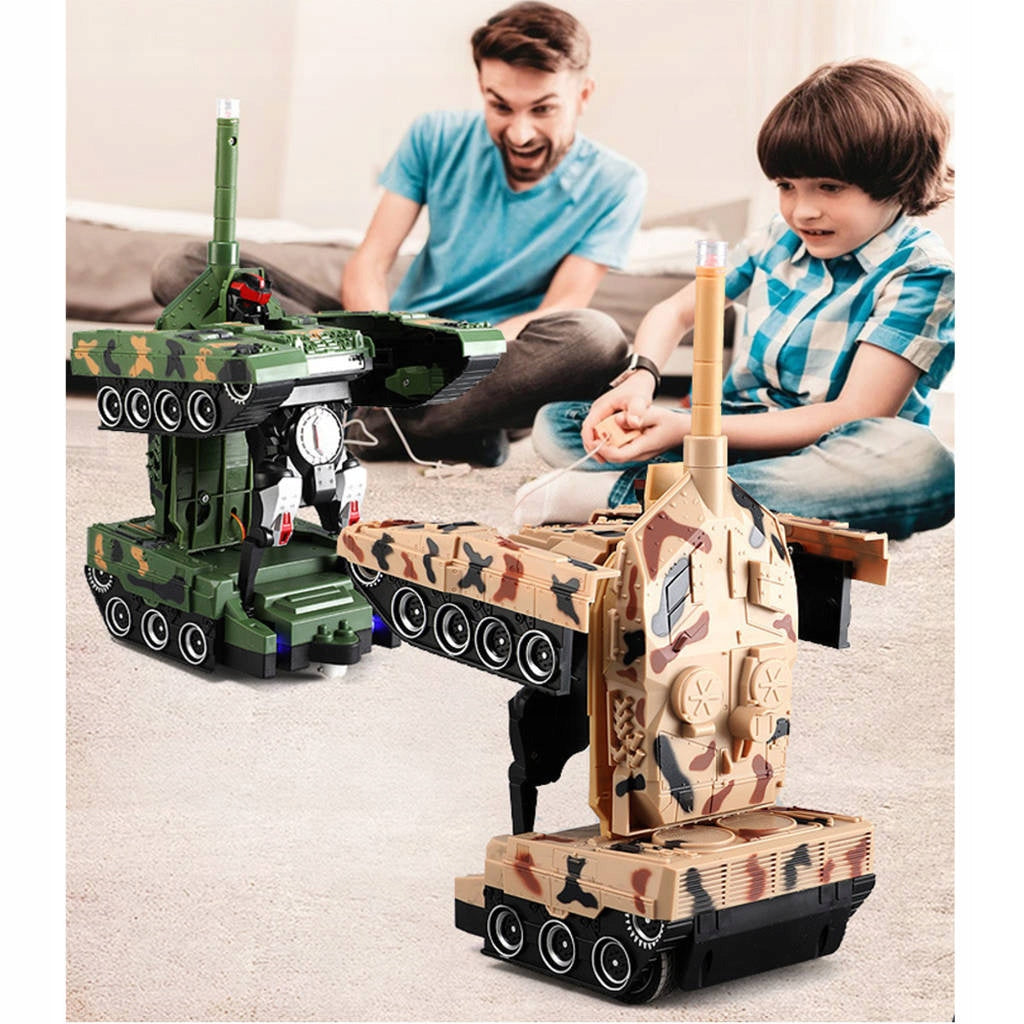 2in1 TANK Remote Controlled ROBOT Transform COMBAT REMOTE CONTROL LED USB rechargeable battery Packaging status original