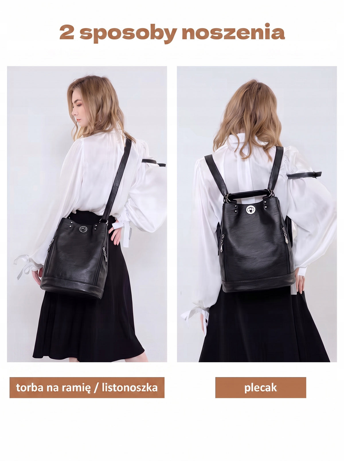 2in1 WOMEN'S BACKPACK BAG BACKPACK POCKET MULTIFUNCTIONAL QUALITY A4 Brand no brand