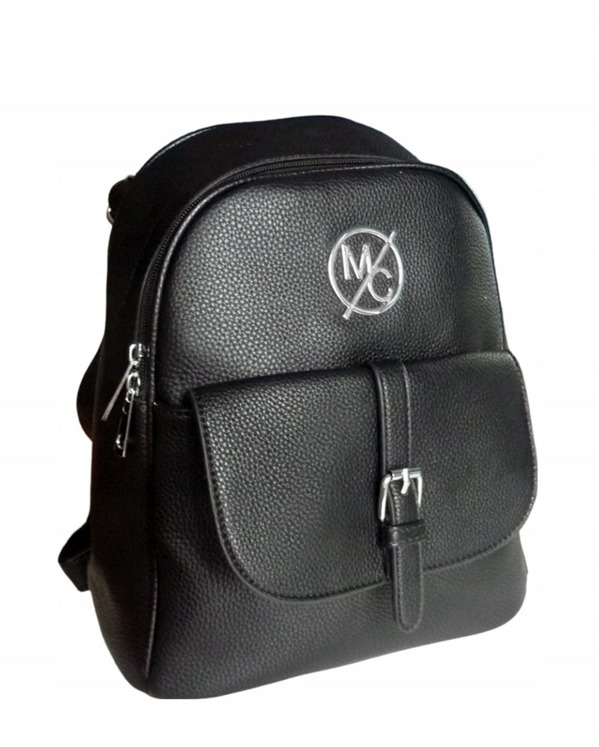 2in1 WOMEN'S BACKPACK BAG BLACK CITY POCKET QUALITY ROOMY