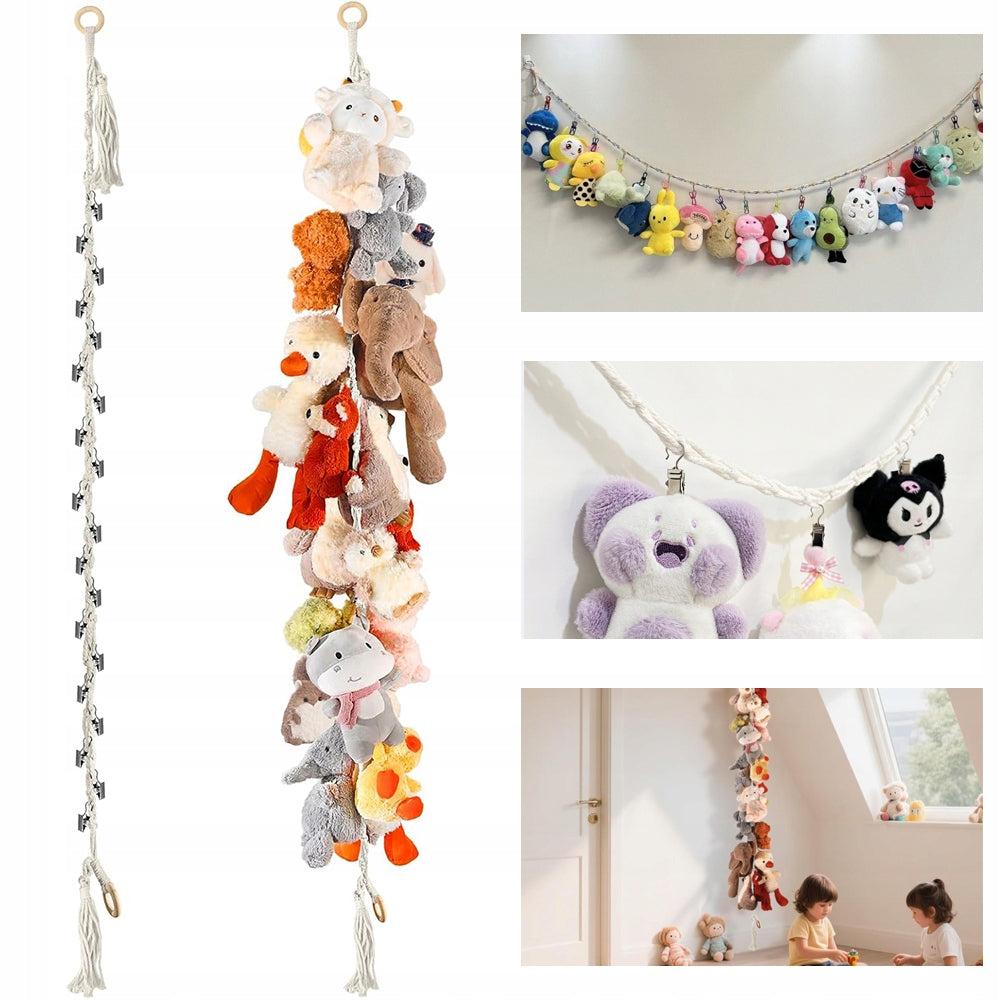 2m Plush Toy Storage Chain with 20 Clips