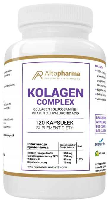 2pcs AltoPharma Collagen Complex 120 Capsules Joint Support Skin Expiration date at least six months from the date of purchase