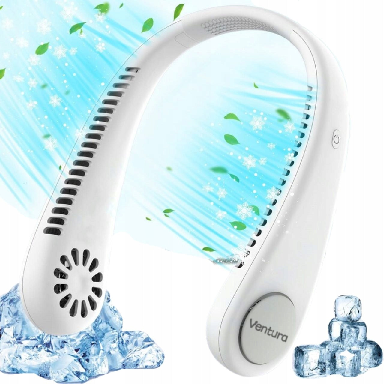 2pcs Neck Fan Windmill Wireless Portable Flexible Ventur