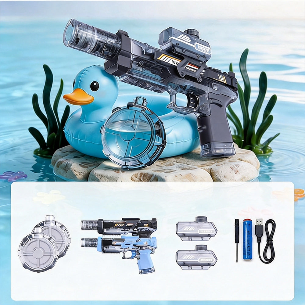 2pcs Pistol Water Rifle Electric Vending Machine Toy For Kids With Led Product width 12.7 cm