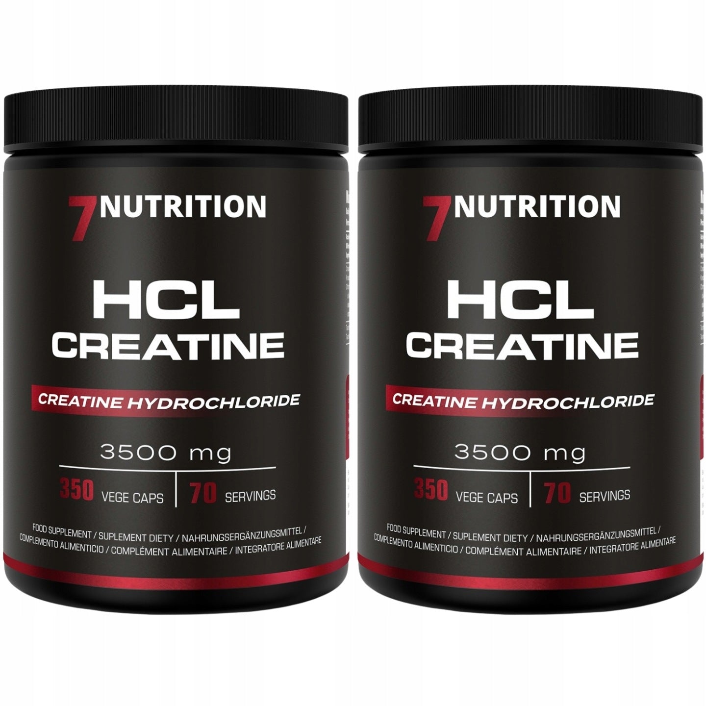 2x 7Nutrition Creatine HCL 350 Capsules Absorption Stomach Hydrochloride