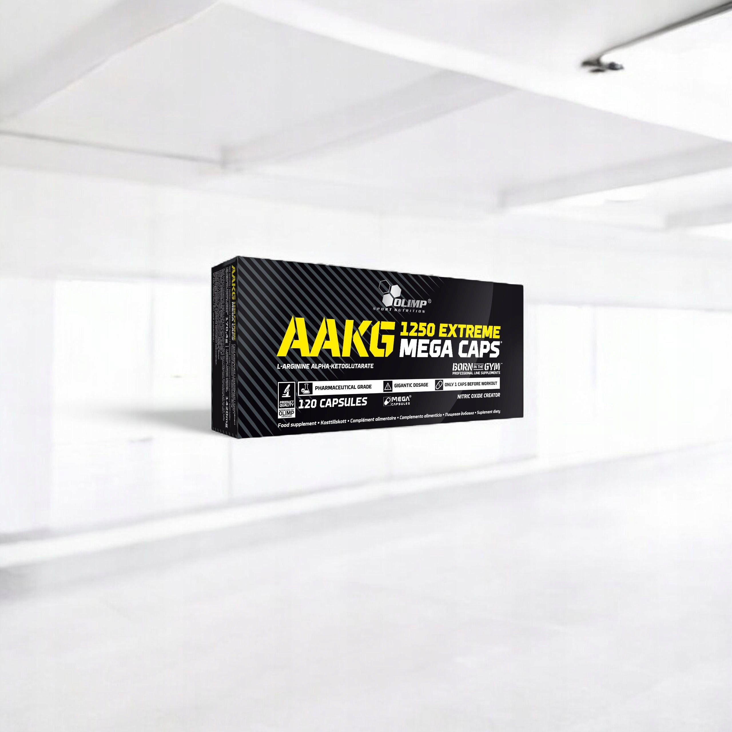 2x AAKG 1250 Extreme Mega Caps Arginine Nitric Oxide NO 120 kaps Olimp Brand Olimp