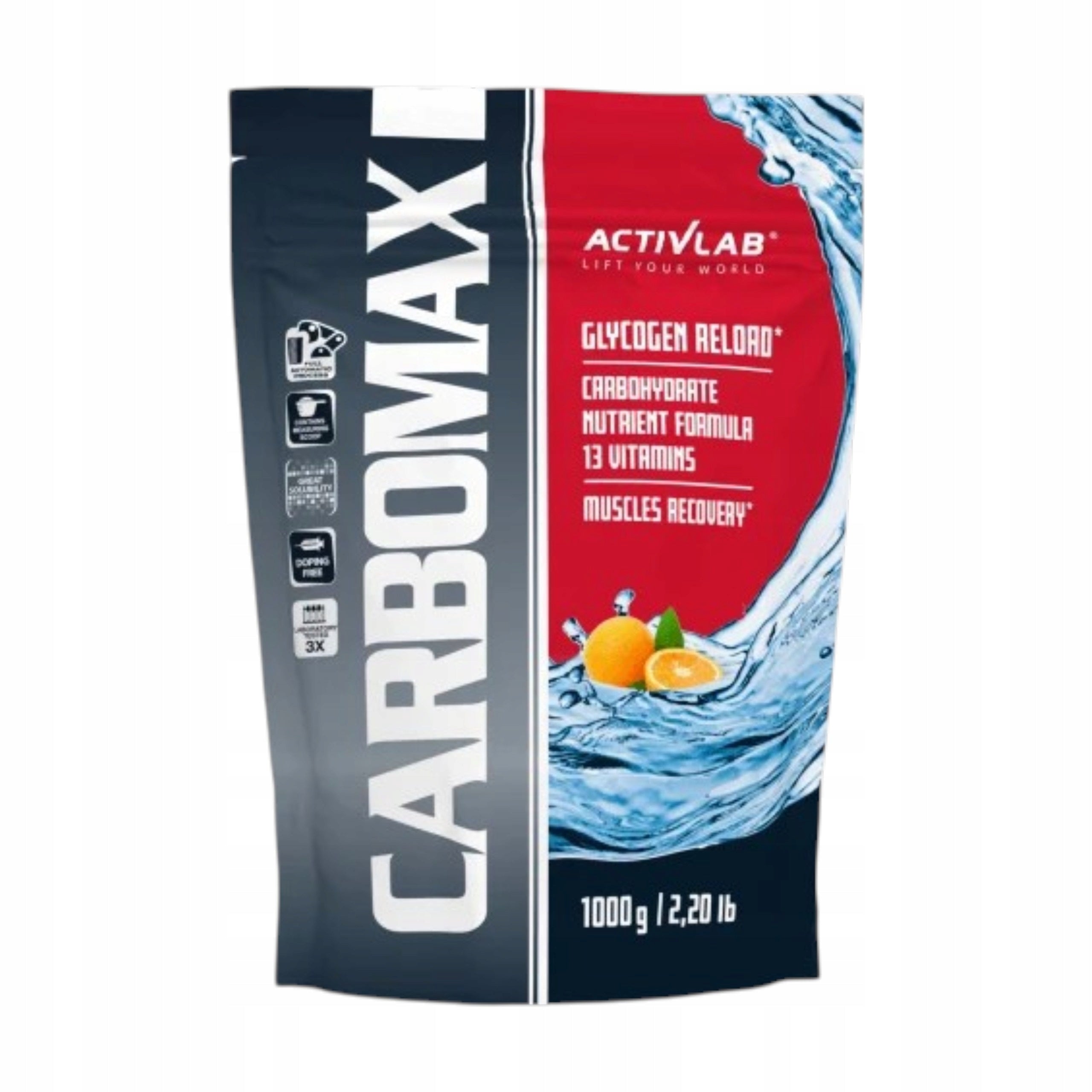 2x ACTIVLAB Carbo Max 1000g Carbohydrates Energy Fast Regeneration Training Brand Activlab