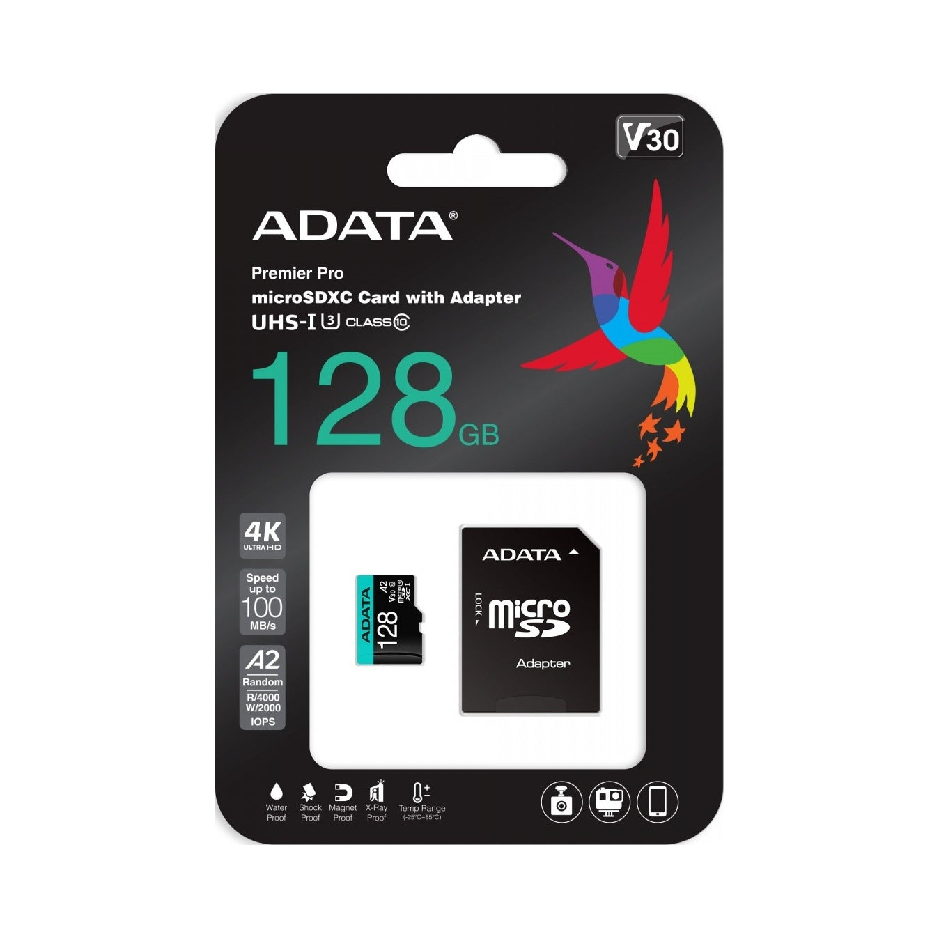 2x ADATA PREMIER PRO microSDXC 128GB CL10 UHS-I/U3 A2 V30