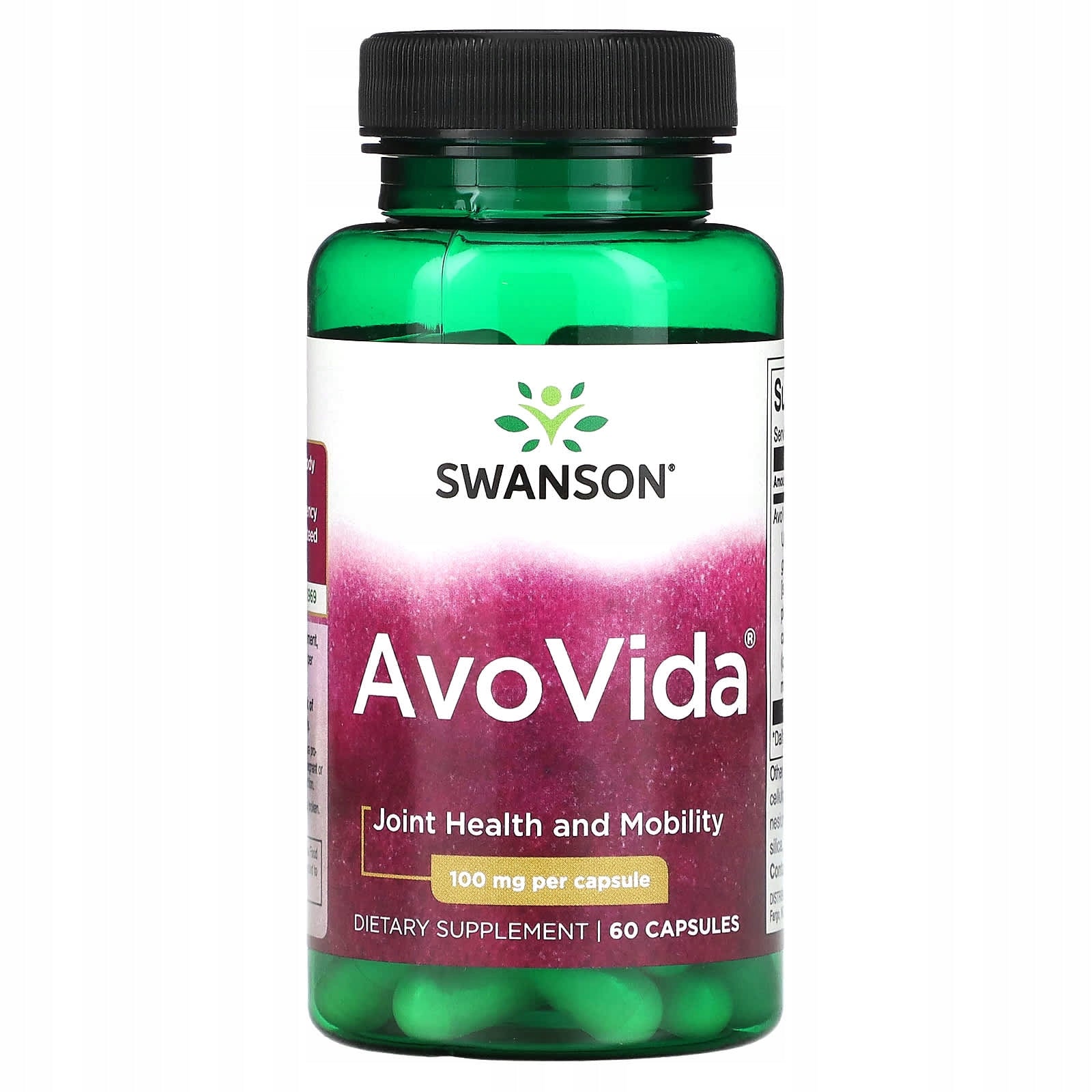 2x ASU CAPSULES SWANSON AvoVida 100 mg Avocado Extract Soya 60 kaps. Packaging status original