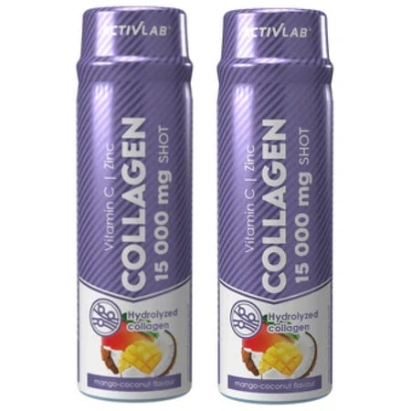 2x Activlab COLLAGEN 15 000 mg SHOT Mango-Coconut 80 ml Skin Hair Nails Packaging status original