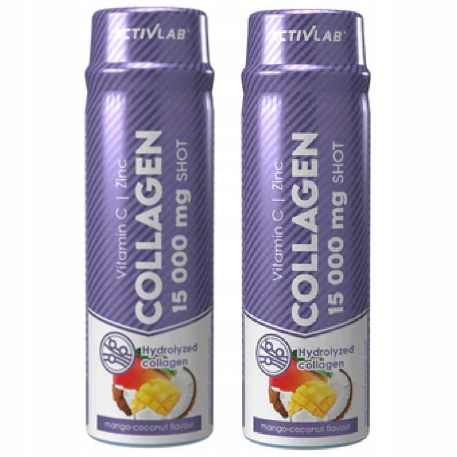 2x Activlab COLLAGEN 15 000 mg SHOT Mango-Coconut 80 ml Skin Hair Nails
