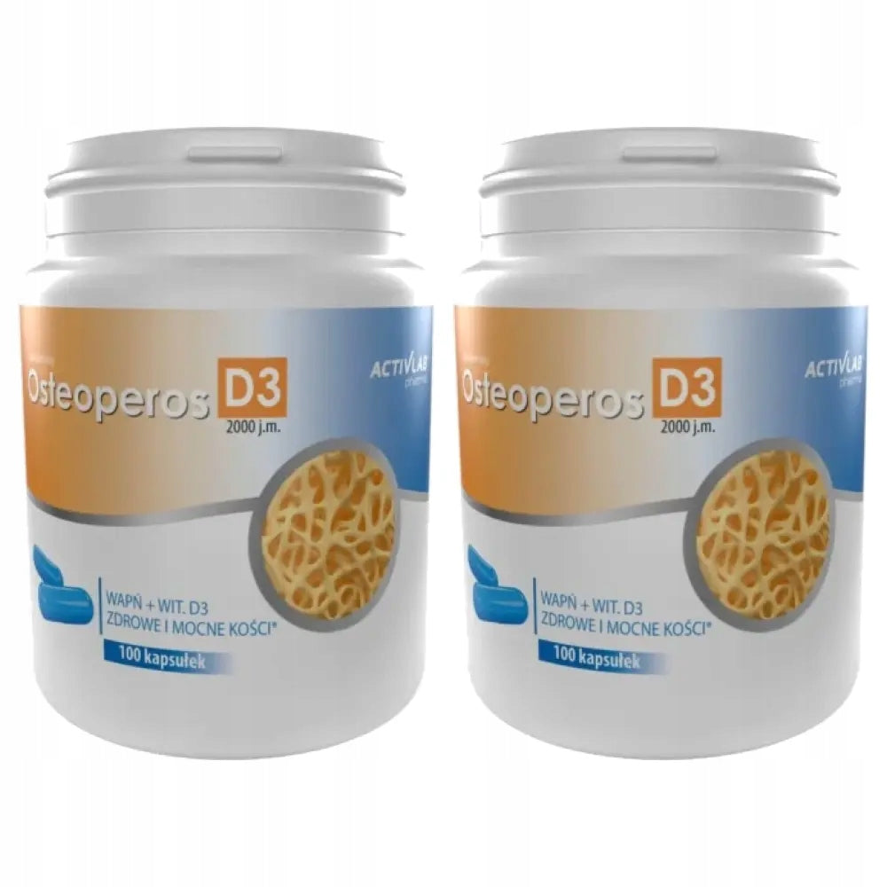 2x Activlab Pharma Osteoperos D3 2000 IU, 100 capsules