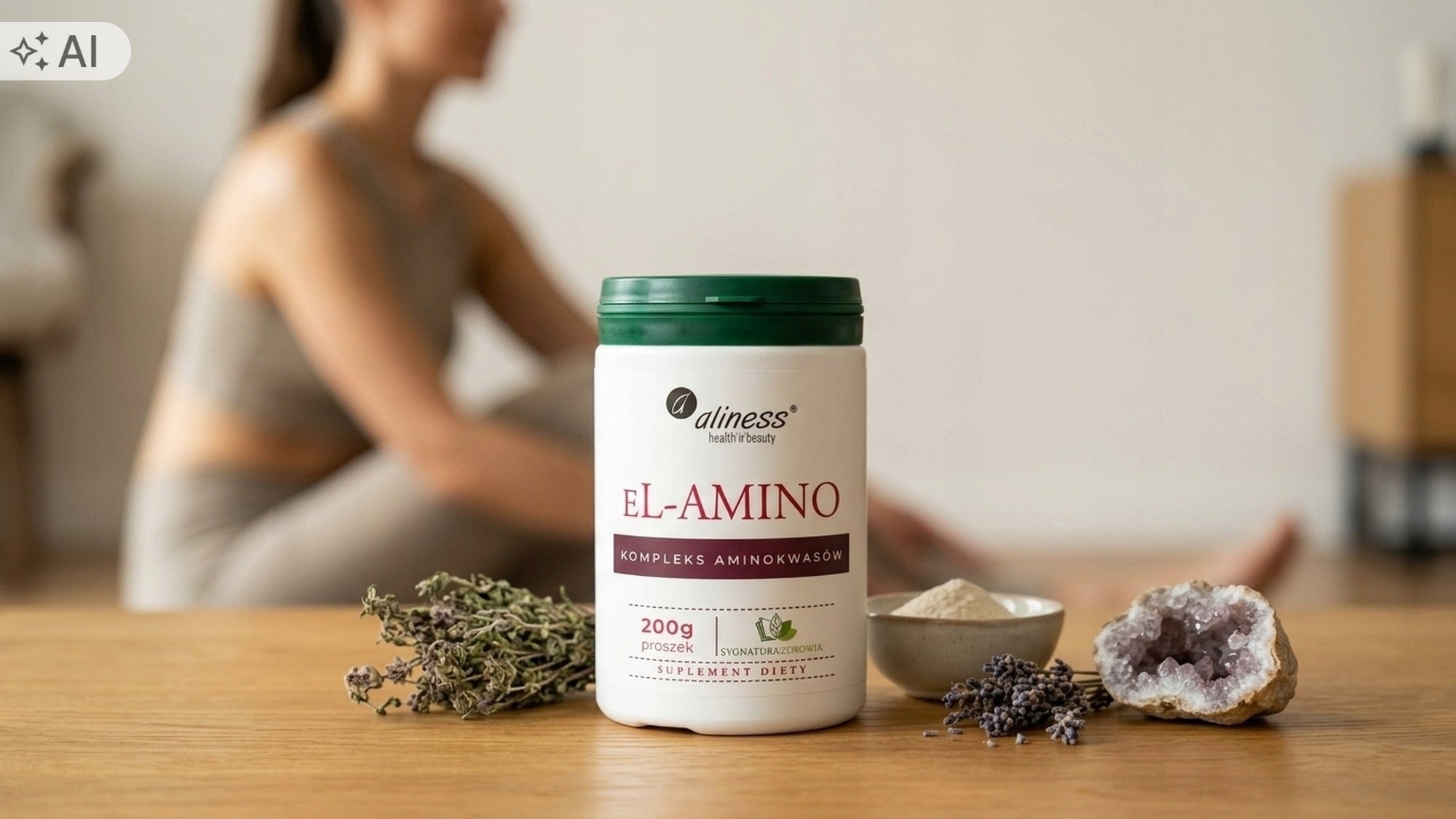 2x Aliness eL-AMINO EAA 10 vegetable amino acids pure composition powder 200g Expiration date at least six months from the date of purchase