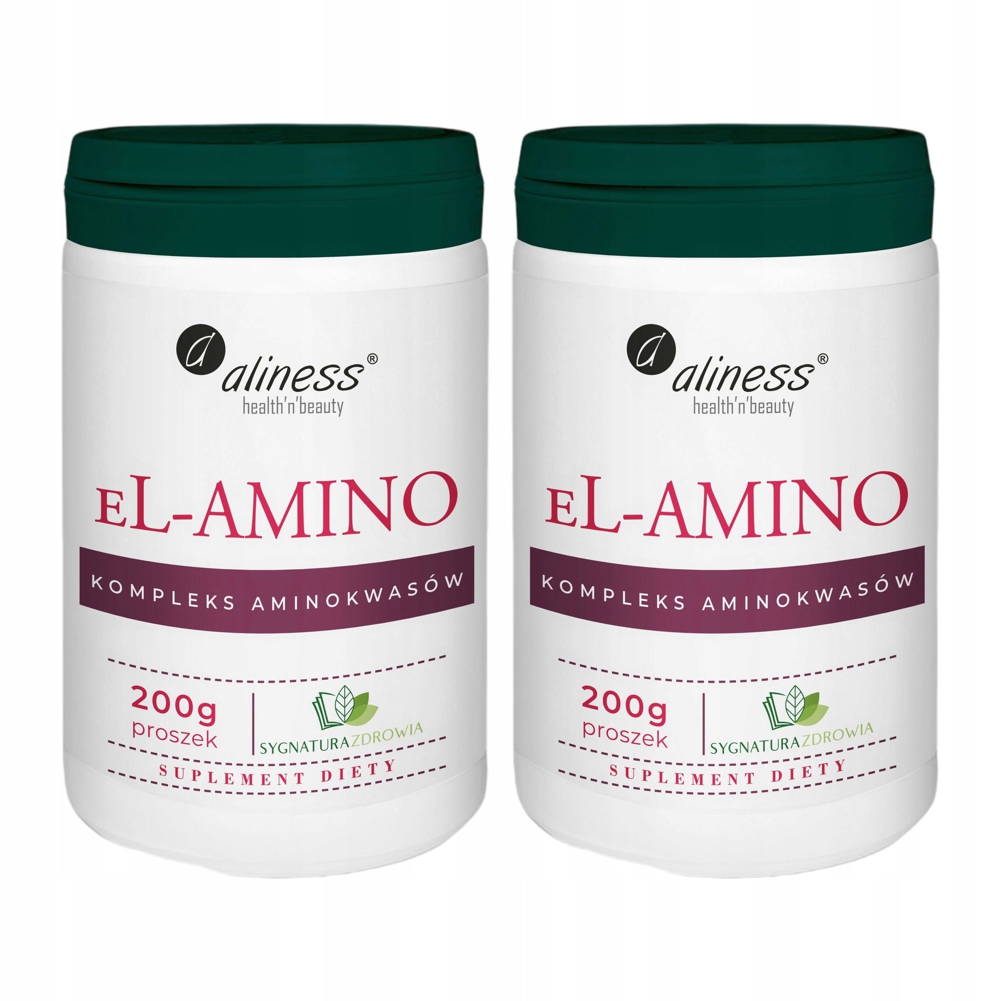 2x Aliness eL-AMINO EAA 10 vegetable amino acids pure composition powder 200g