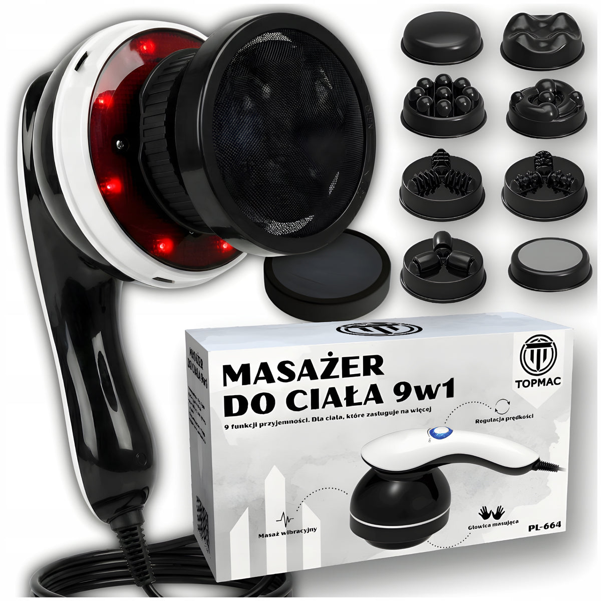 2x Anti-Cellulite Slimming Massager For Body 9in1 Firming Gun