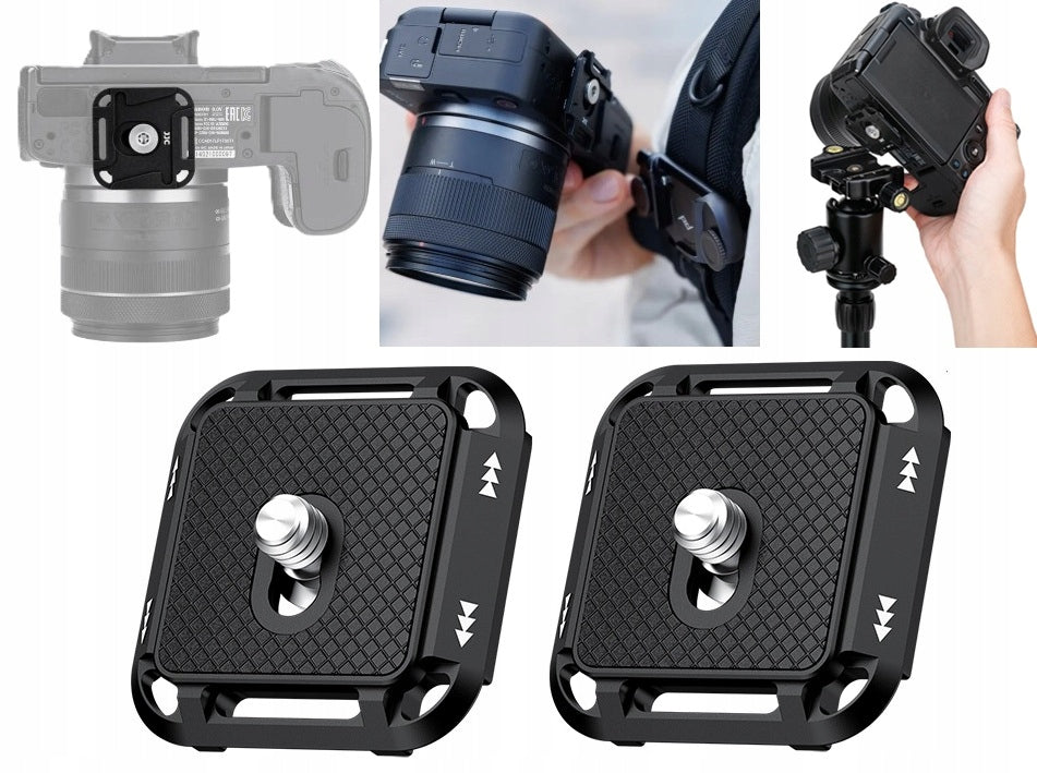 2x Arca Swiss 1/4" + Peak Design V3 Quick Coupler Plate for Camera