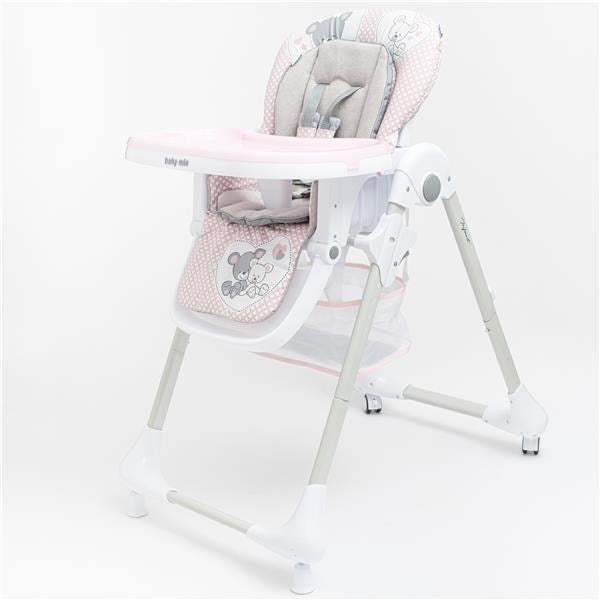 2x BABY MIX UR-YQ-B003S High chair Infant grey 39507 Color shades of gray and silver