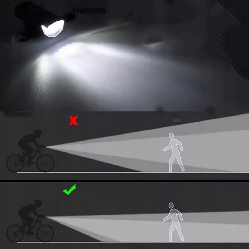 2x BICYCLE LIGHT FRONT REAR LED USB SET FRONT REAR Brand DSJ
