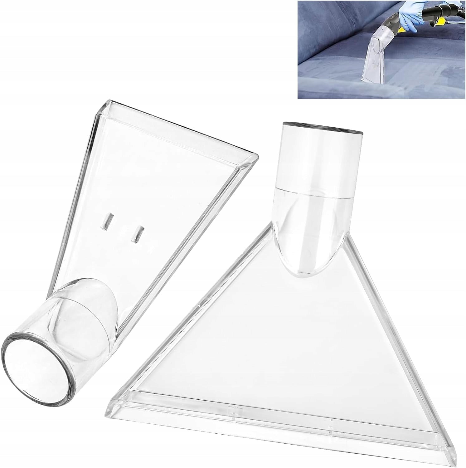 2x BRUSH SUCTION CUP FOR WASHING UPHOLSTERY COUCH NOZZLE FOR WASHING VACUUM CLEANER