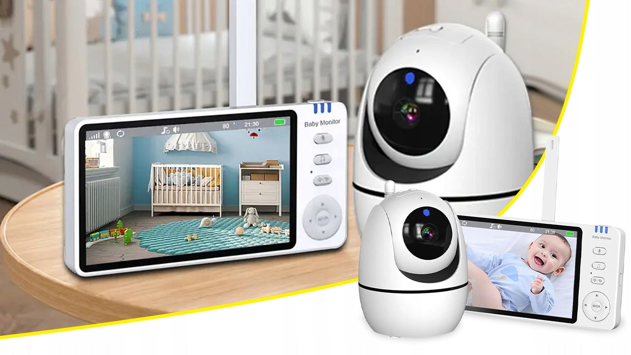 2x Baby Monitor Stazer With Rotating Camera Lcd 5 Temp Monitor Brand Stazer