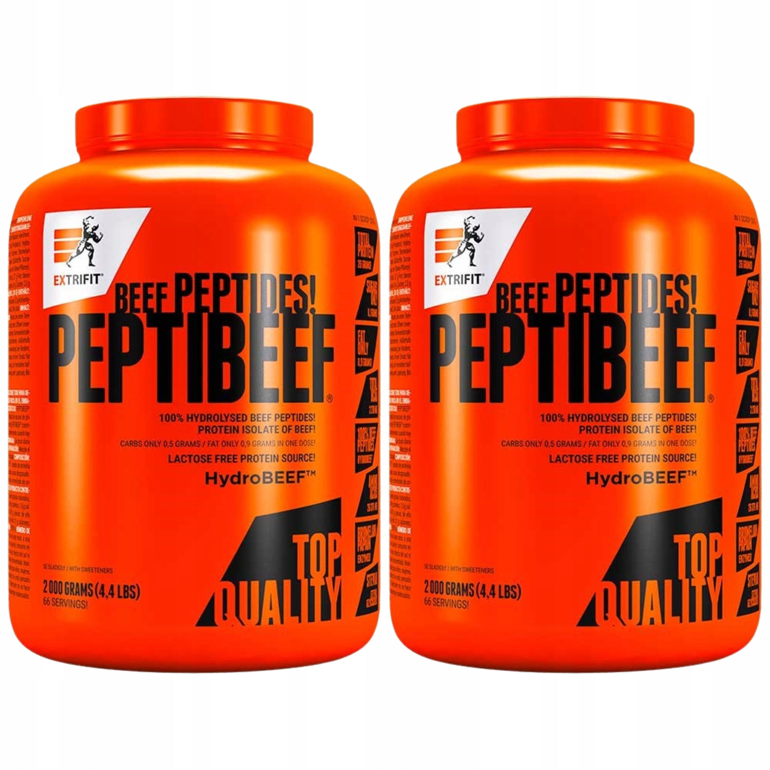 2x Beef Protein Hydrolyzate HydroBEEF Isolate 2000g Weight Strength EXTRIFIT