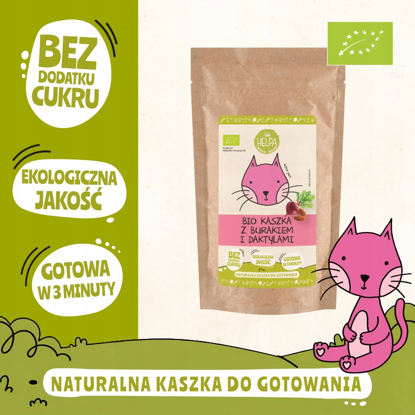 2x Bio Porridge with Beet and Dates 200 g HELPA eco without added sugar Brand HELPA