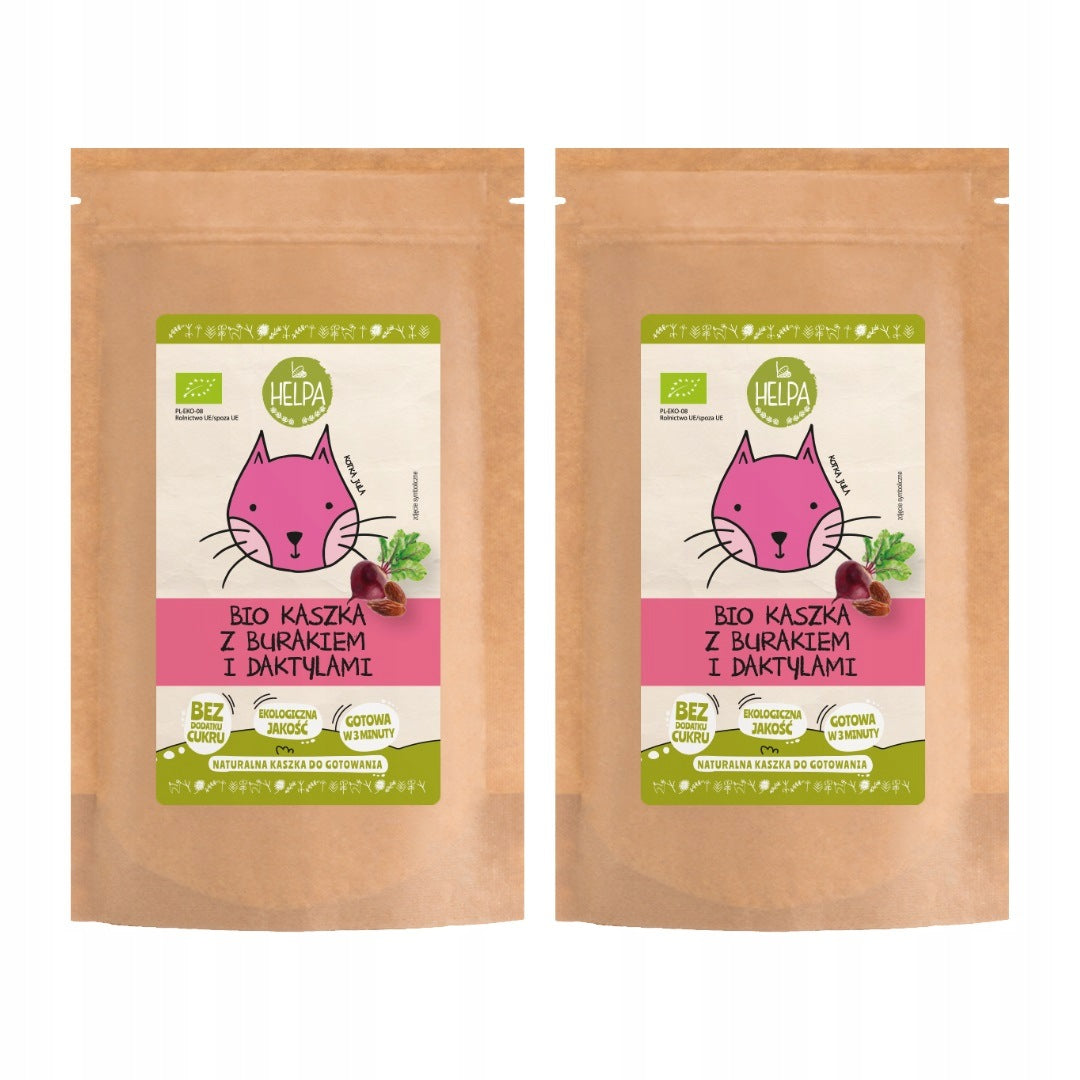 2x Bio Porridge with Beet and Dates 200 g HELPA eco without added sugar