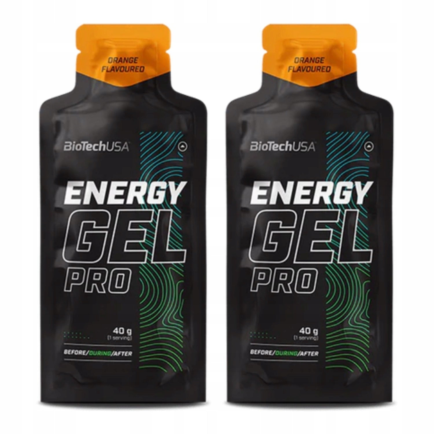 2x BioTech Energy Gel Pro 40g Orange Flavour
