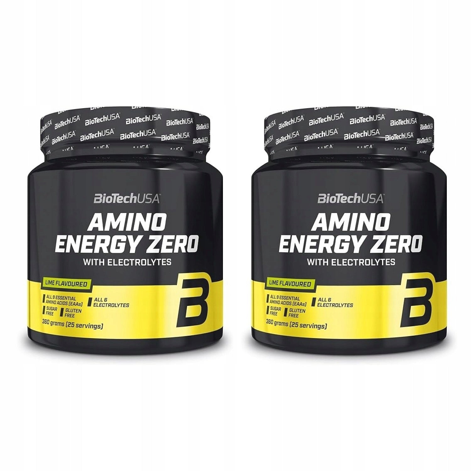 2x BioTech USA BCAA ZERO 360 g with kiwi-lime flavor