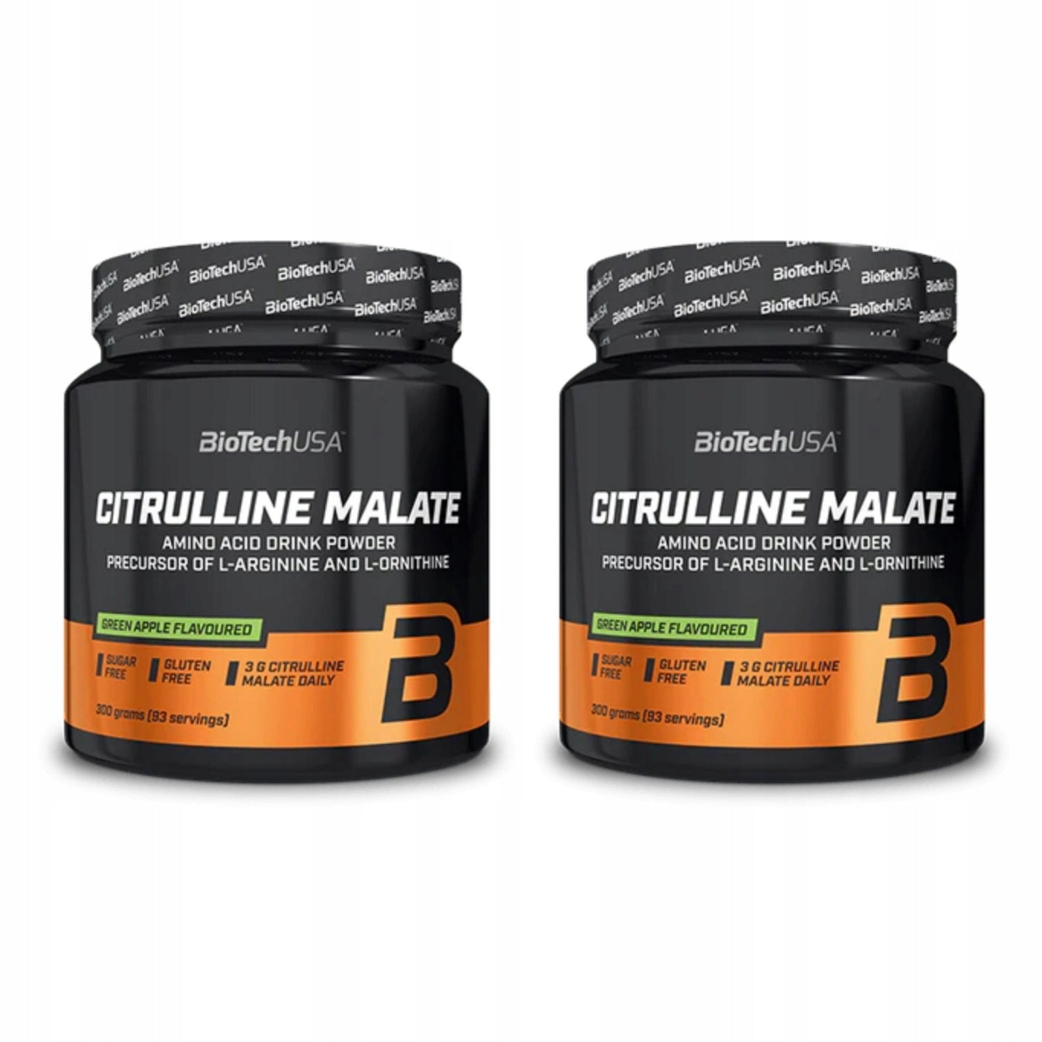 2x BioTech USA Citrulline Malate 300g apple flavoured