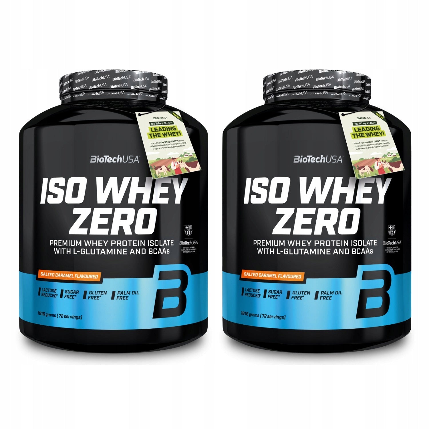 2x BioTech USA Iso Whey 1816 g lactose reduced salty caramel flavoured