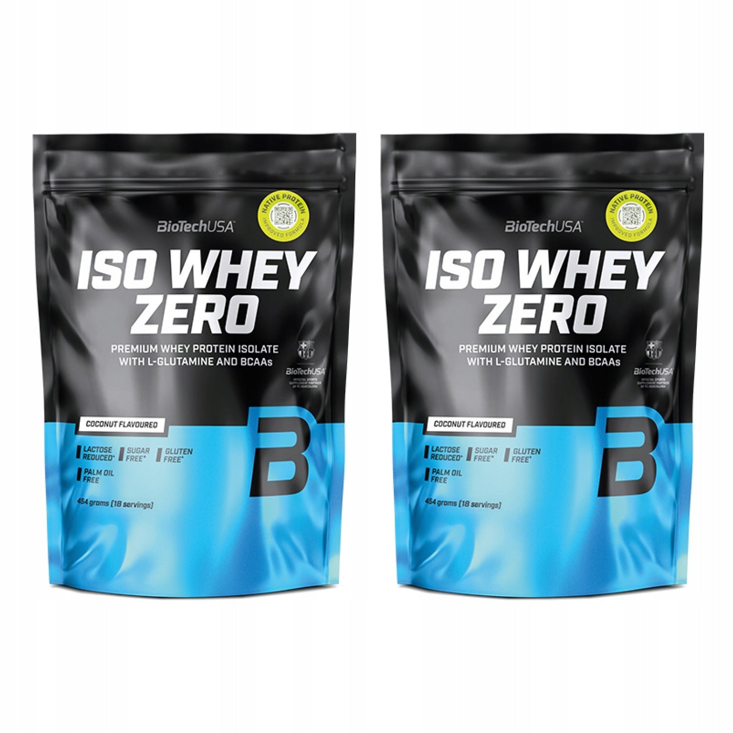 2x BioTech USA Iso Whey 454 g lactose reduced coconut flavoured