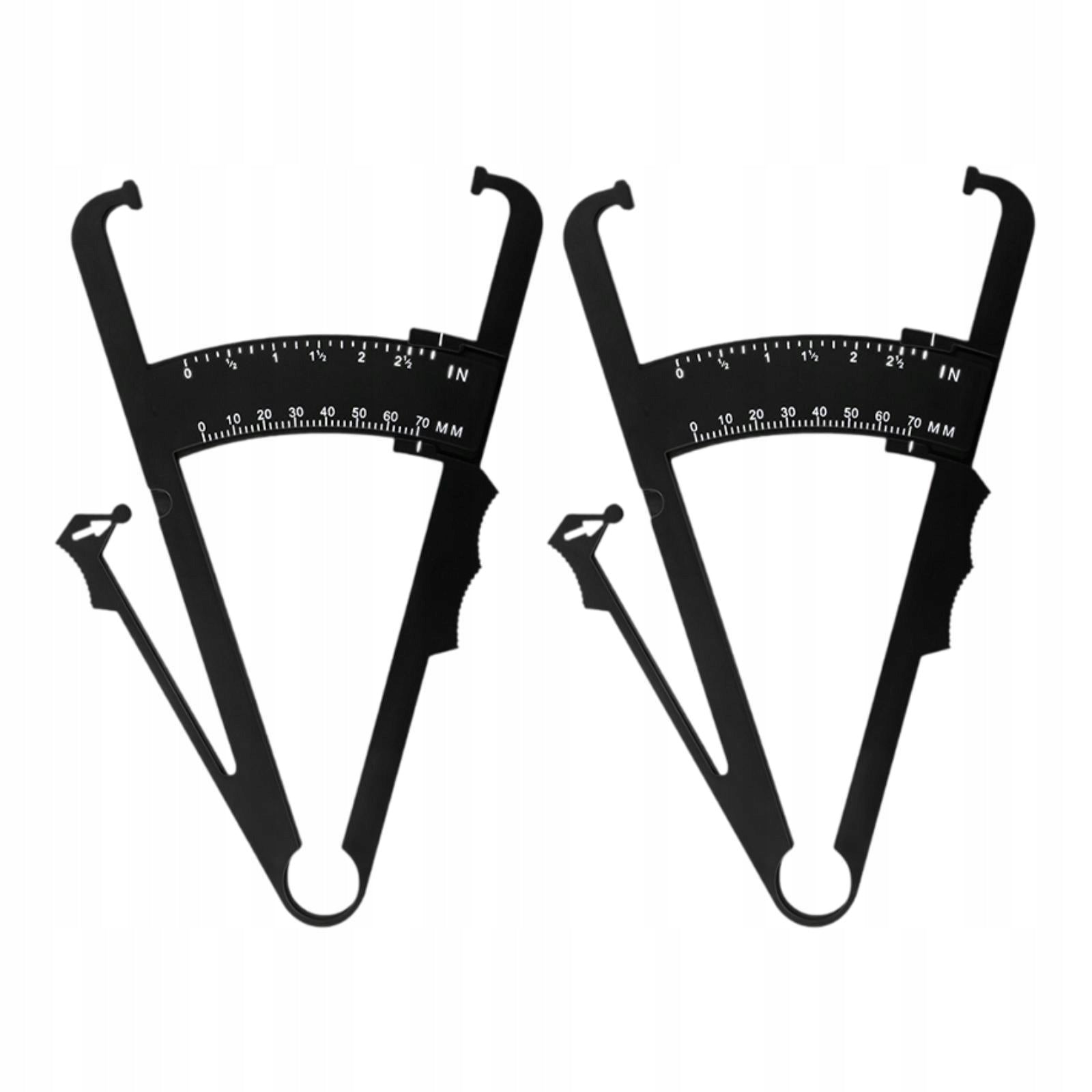 2x Body Thickness Caliper Measuring Tool Accurate Black Double Scale