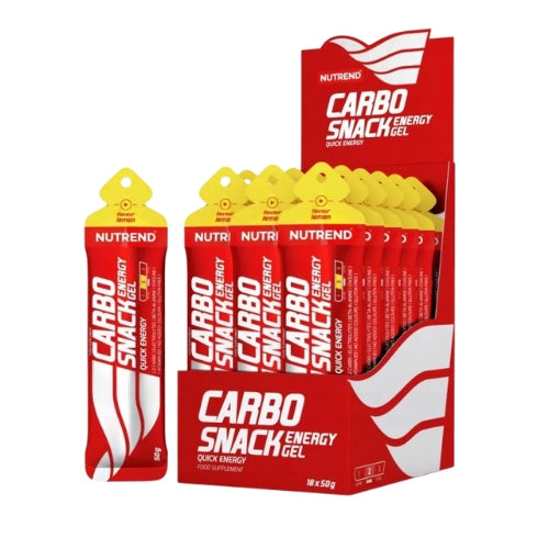 2x CARBOSNACK ENERGY GEL CARBOHYDRATES BETA-ALANINE 18x50g NUTREND Expiration date at least six months from the date of purchase